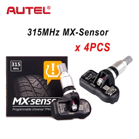 4PCS 315MHz 433hz Car Tire Pressure Monitoring System Programmable