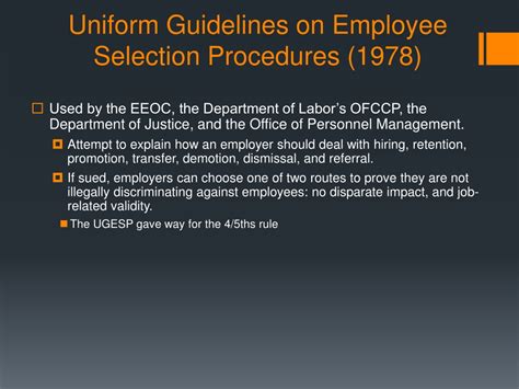 Uniform Guidelines On Employee Selection Procedures Eeoc At Krystal