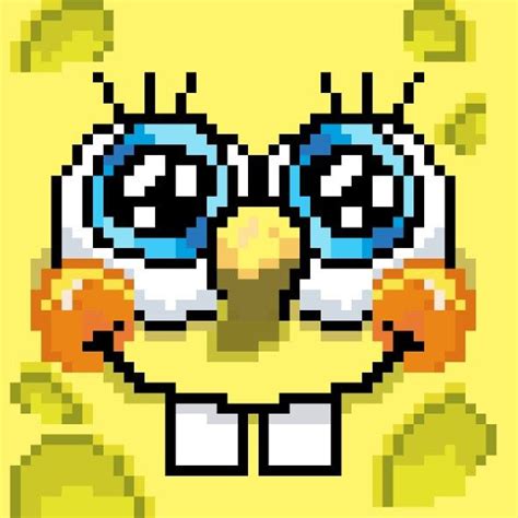 Spongebob Pixel Art Hama Disney Pixel Art Grid Block Art Iphone