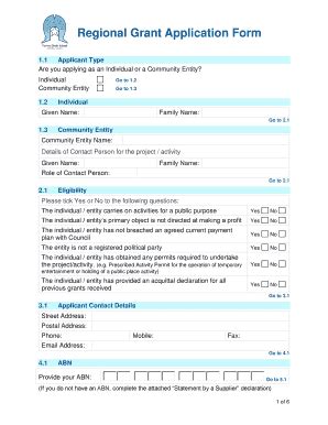 Fillable Online Tsirc Qld Gov Regional Grant Application Form Tsirc