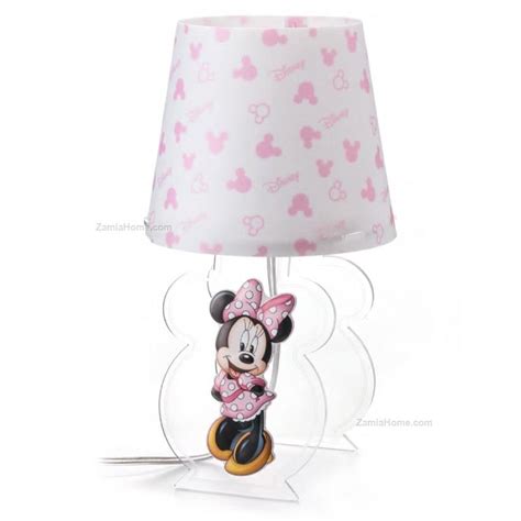 Idea Nuova Disney Minnie Mouse Stick Table Kids Lamp With Pull Chain