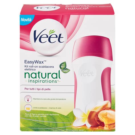 Veet EasyWax Kit Roll On Scaldacera Elettrico Natural Inspirations