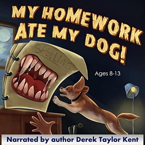 A Dog Eating Homework