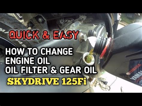 Quick Easy Change Engine Oil Gear Oil Oil Filter Suzuki Skydrive