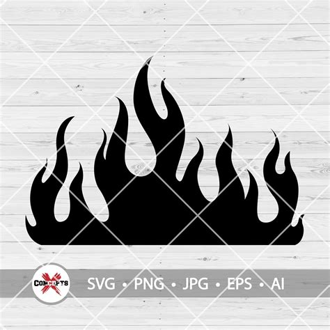 Fire Flames Svg Flames Svg Flame Clipart Flame Cutting Etsy