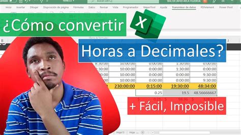 Excel Tips Conversión de Horas a Decimales YouTube