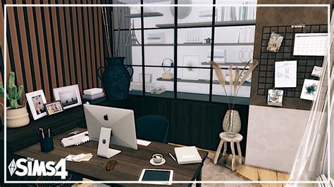 The Sims Room Build Office Cc Links Youtube