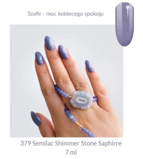 Semilac Lakier Hybrydowy Ml Shimmer Stone Saphirre Jj Cosmetics