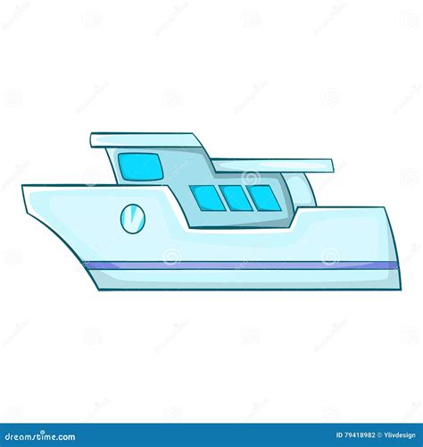 Yacht Icon Cartoon Style Stock Vector Illustration Of Sail