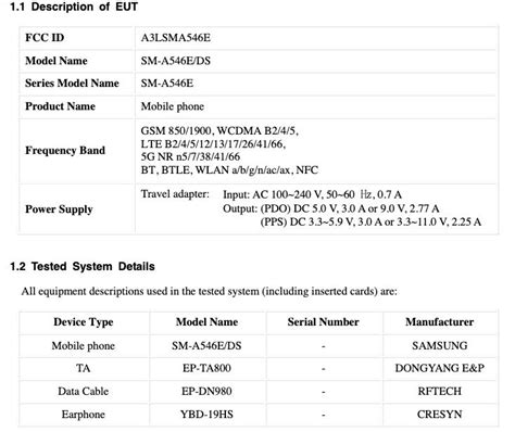 Samsung Galaxy A54 5G Makes An Appearance on FCC Certification, Battery ...