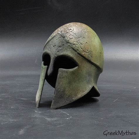 Oude Griekse Bronzen Helm Korinthe Spartaanse Oorlogshelm Etsy Nederland