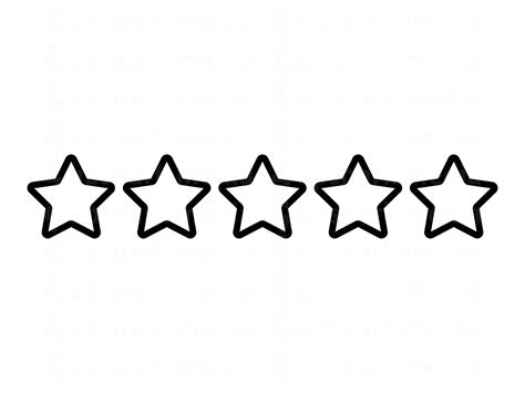 Star Rating Outline SVG, Star Rating PNG, Star Rating Printable, Star