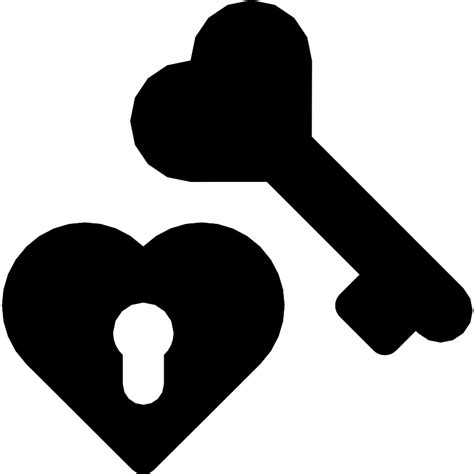 Heart Lock And Key Vector Svg Icon Svg Repo