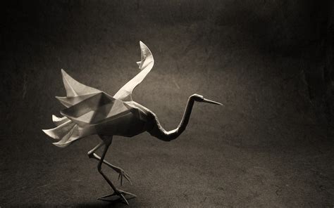 Fond D Cran Monochrome La Photographie Sculpture Origami Art