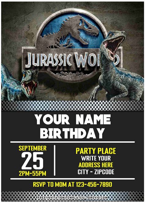 Jurassic Park Invitations