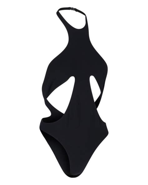 Mugler One Piece Swimsuit With Cutout Details In Black Lyst Uk