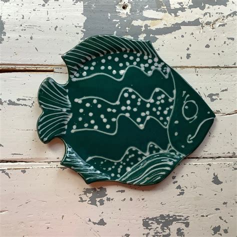 Fish Plate Ceramic Large Serving Platter Studio Pottery Etsy Canada