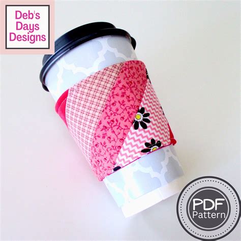 Coffee Cup Sleeve PDF SEWING PATTERN, Digital Download, How to Make ...