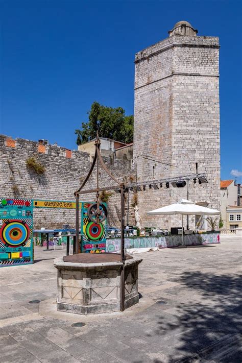 Zadar Croatia August Historical Ancient Wells As A Symbol Of