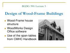 Lecture Pdf Bldg Lecture Design Of Wood Frame Buildings Wood