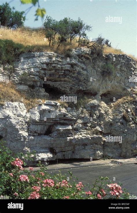 GOLGOTHA - THE SKULL SHAPED ROCK NEAR THE 'GARDEN TOMB' WHICH ACCORDING ...