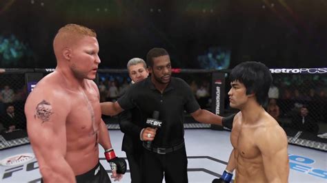 Brock Lesnar Vs Bruce Lee EA Sports UFC 3 CPU Vs CPU Crazy UFC