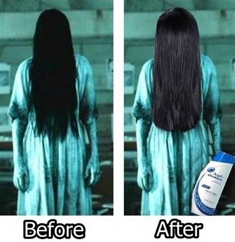 Great Grudge Hair Funny Horror Head And Shoulders Funny Pictures