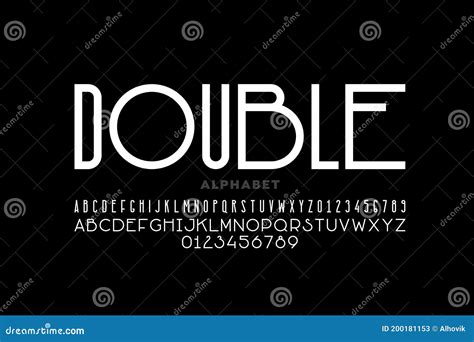 Modern Sans Serif Font Rounded Framed Alphabet With Offset Effect