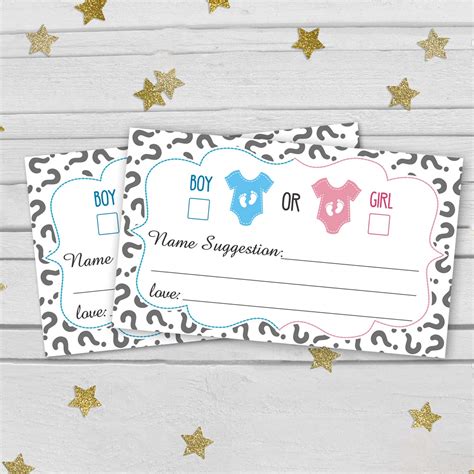 Buy Gender Reveal Party Voting Cards Boy Or Girl Gender Reveal