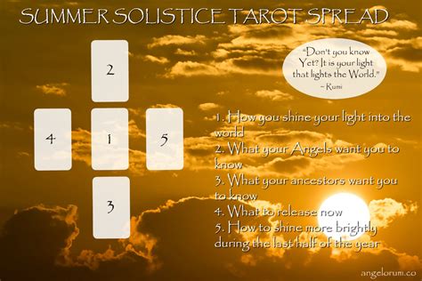 Summer Solstice Message Tarot Spread ⋆ Angelorum Tarot