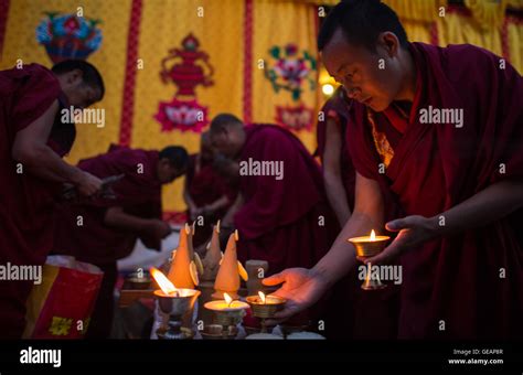 Xigaze China S Tibet Autonomous Region Th July Monks Attend