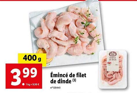 Promo Minc De Filet De Dinde Chez Lidl Icatalogue Fr