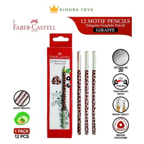 Jual Pensil 2B Faber Castell Motif Jerapah Giraffe Pack Di Lapak