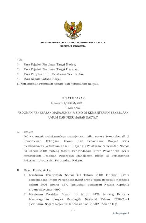 Pdf Menteri Pekerjaan Umum Dan Perumahan Rakyat Peraturan