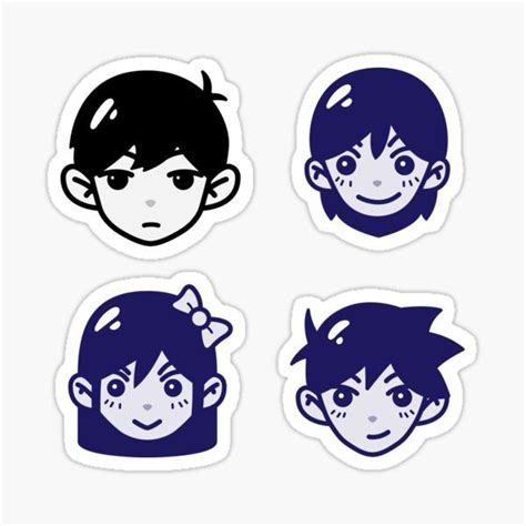 Omori Game Character Sticker Pack Sticker For Sale By Dmuelr Cute Stickers Sticker