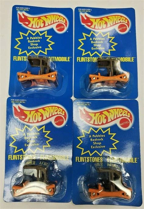 Hot Wheels The Flintstones Flintmobile All Blue Card From Bedrock