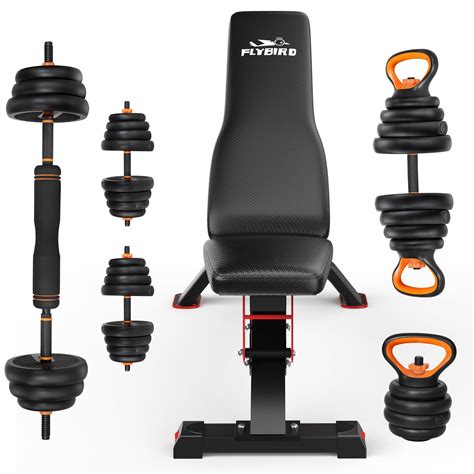 Bundle: Set Of Adjustable Dumbbells (50 lbs., 70 lbs., or 90 lbs.) & Pro Weight Bench | Men's ...