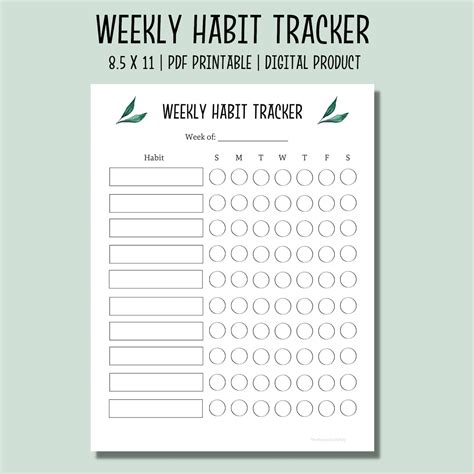 Free Printable Habit Tracker Monthly