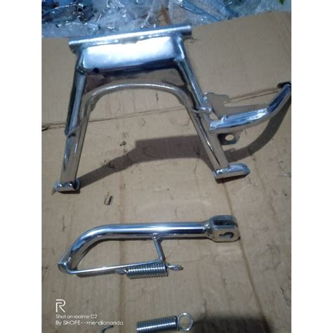 Jual Standar Chrome Scoopy Beat Terbaru Genio Asli Honda Ahm Minus