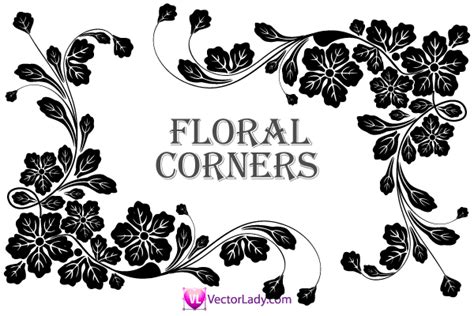 Flower Corner Vector Clip Art | free vectors | UI Download