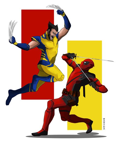 Deadpool vs Wolverine : r/fanart