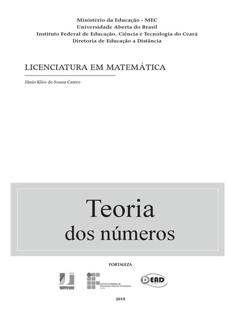 Teoria Dos Numeros Pdf - Teoria Dos Numeros | PDF | Número primo | Número inteiro