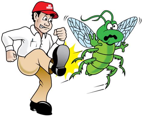 Pest Exterminator Cartoon Pest Control Exterminator Worker Spraying