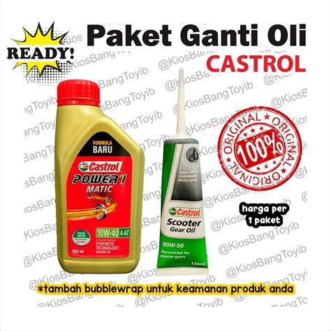 Jual Paket Ganti Oli Castrol Power Matic W Ml Oli Gardan W