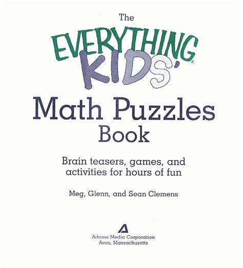 Kids Zone The Everything Kids Math Puzzles Book Part Ii Contents