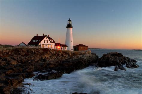 Portland Head Lighthouse Sunrise Photograph by Betty Pauwels | Fine Art America