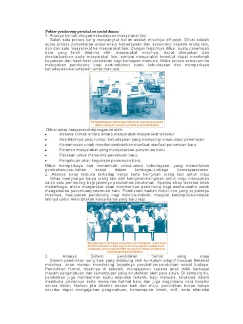 Faktor Pendorong Dan Penghambat Perubahan Sosial Pdf