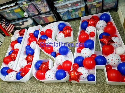 USA Balloon Mosaics 4th Of July Party Decoration Idea How To Make