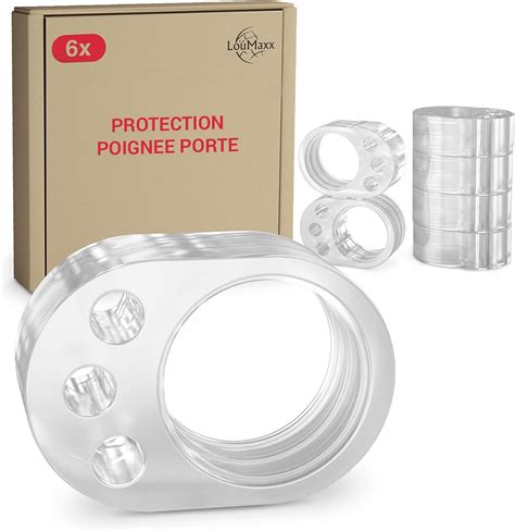 LouMaxx protection poignee porte lot de 6 protège poignée porte