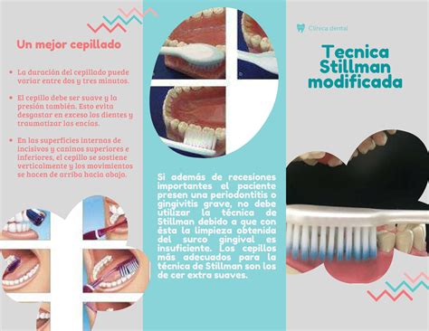 Folleto Tr Ptico Tecnica De Cepillado Stillman Modificado Cl Nica